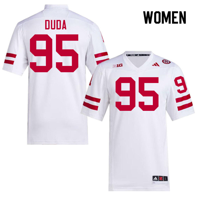 Women #95 Ethan Duda Nebraska Cornhuskers College Football Jerseys Stitched Sale-White